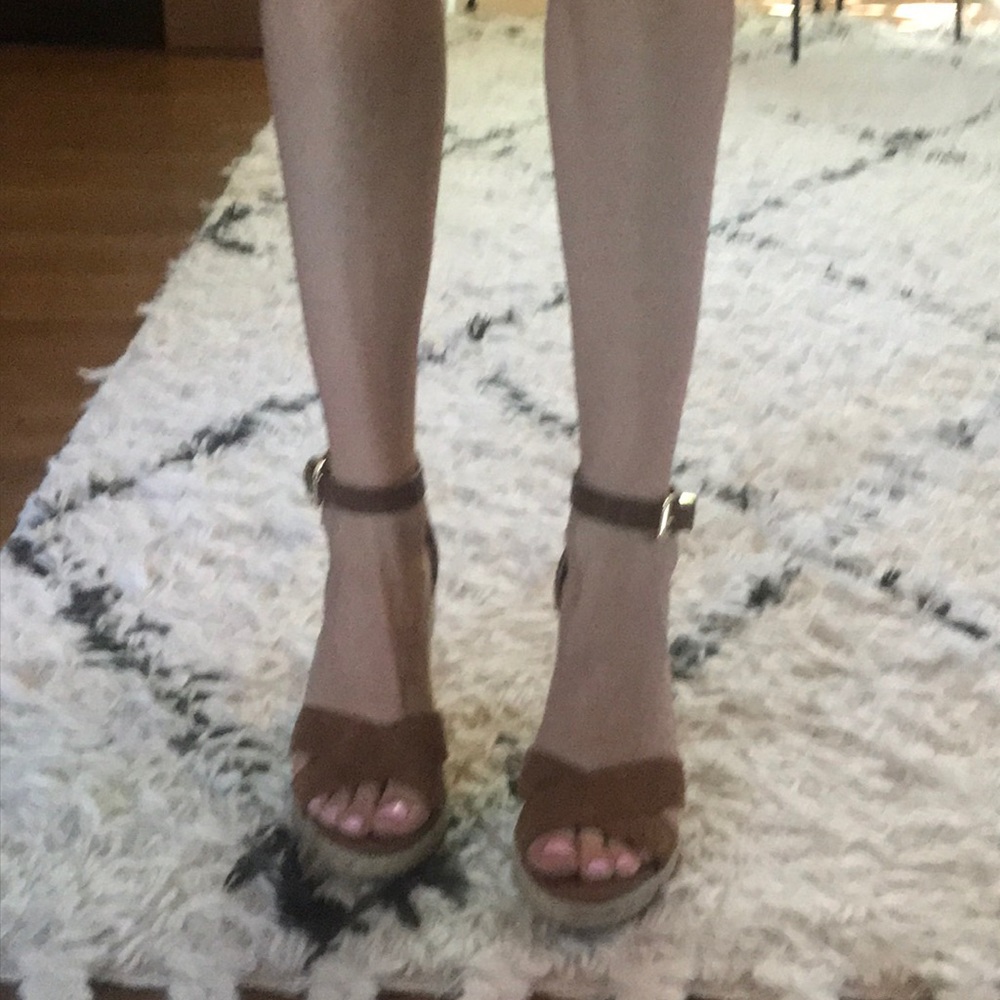 Sam Edelman tan wedges, espadrilles, size 8